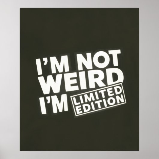 Niet raar, Limited Edition Grappig Halloween Poste Poster (Voorkant)