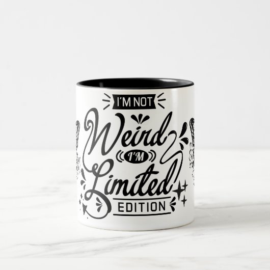 "Niet raar, maar een beperkte oplage: Vier je U Tweekleurige Koffiemok (Center)