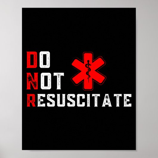 Niet Reanimeren Getekend Dnr Poster (Voorkant)