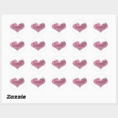 Niet reanimeren Roze hart Ronde Sticker (Vel)