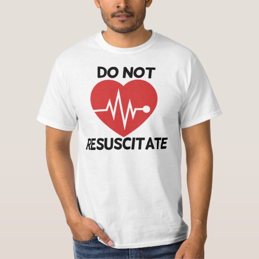 Niet reanimeren t-shirt (Voorkant)