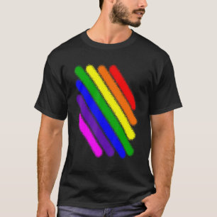 Niet rechte lgbt Regenboog gesplitste grenzen bt T-shirt