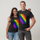 Niet rechte lgbt Regenboog gesplitste grenzen bt T-shirt (Unisex)