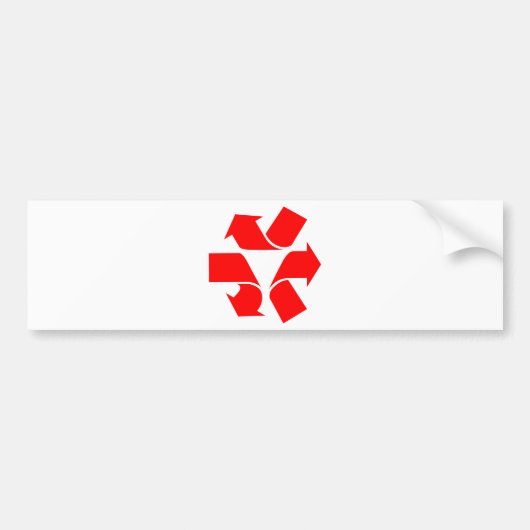 Niet-recycle Symbool Bumpersticker (Voorkant)