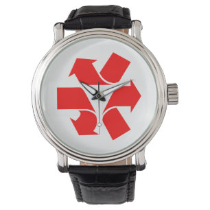 Niet-recycle-symbool Horloge