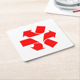 Niet-recycle-symbool Kartonnen Onderzetters