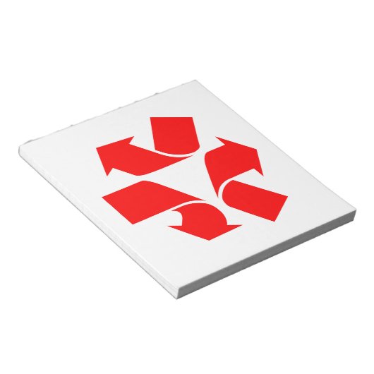 Niet-recycle-symbool Notitieblok (Schuin)