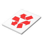 Niet-recycle-symbool Notitieblok (Linkerzijde)