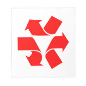 Niet-recycle-symbool Notitieblok (Voorkant)
