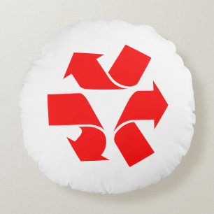 Niet-recycleerbaar symbool rond kussen