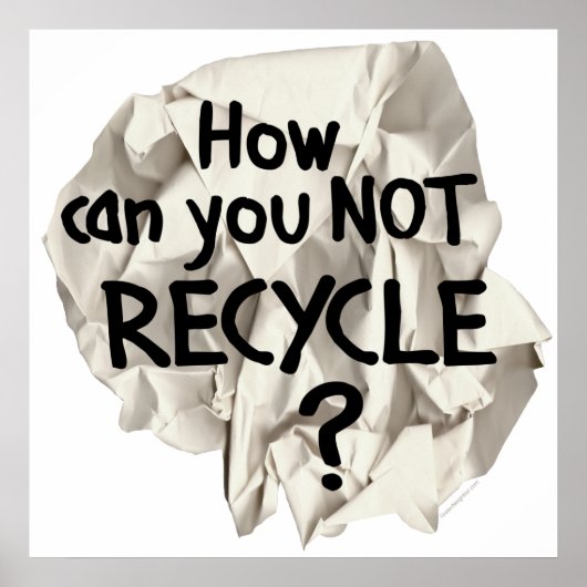 Niet Recyclen? Poster (Voorkant)