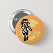 Niet rennen met spelden. ronde button 5,7 cm (Voorkant /achterkant)