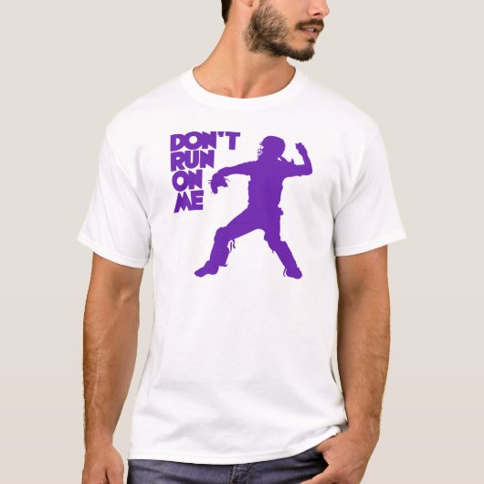 Niet rennen, paars t-shirt (Voorkant)