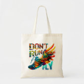 Niet rennen, vliegen | Neon Running shoe Tote Bag (Voorkant)