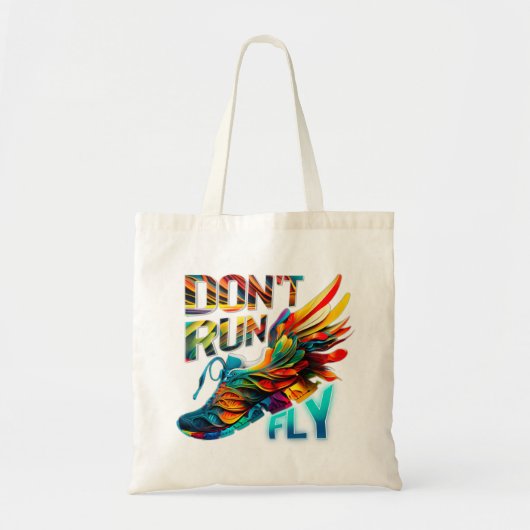 Niet rennen, vliegen | Neon Running shoe Tote Bag (Voorkant)