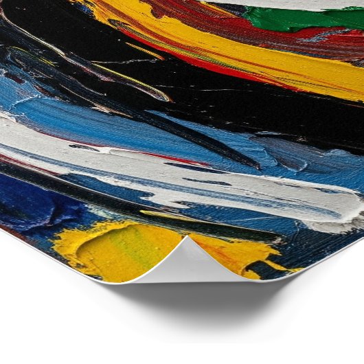 niet-representatief schilderij poster (Hoek)