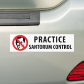 Niet Rick Santorum in 2012 Bumpersticker (Op auto)