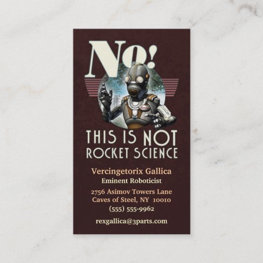 NIET-Rocket Science Visitekaartje (Voorkant)