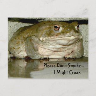 Niet roken, alsjeblieft... ik kan wel een krok zij briefkaart