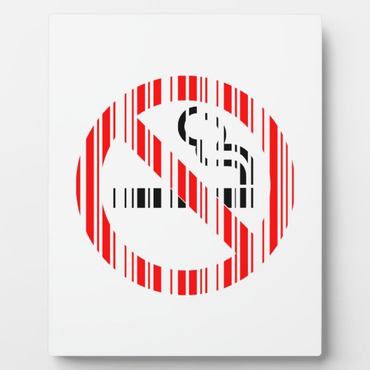 NIET ROKEN BAR CODE Bord Barcode Patroon Ontwerp Fotoplaat (Voorkant)