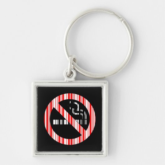 NIET ROKEN BAR CODE Bord Barcode Patroon Ontwerp Sleutelhanger (Voorkant)
