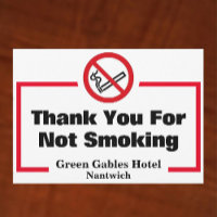 Niet roken - Bedankt voor het niet roken van Kaart