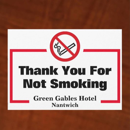Niet roken - Bedankt voor het niet roken van Kaart