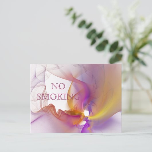 Niet roken briefkaart (Staand voorkant)