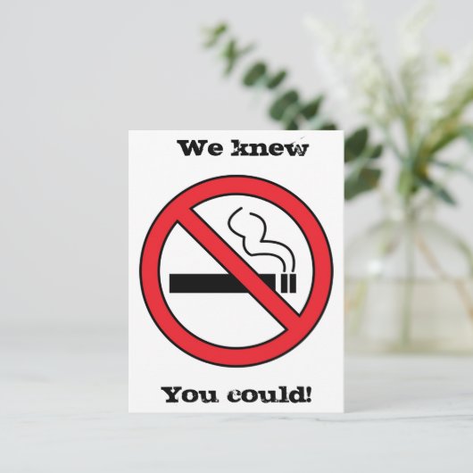 Niet roken briefkaart (Staand voorkant)