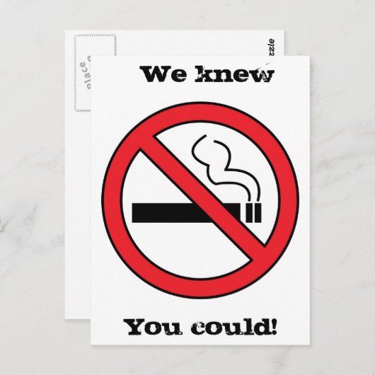 Niet roken briefkaart (Voorkant / Achterkant)