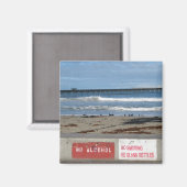 Niet roken, geen alcohol, geen glazen flessen magneet (Voorkant / Achterkant)