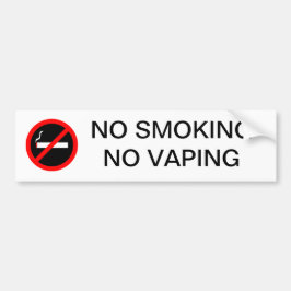 NIET ROKEN GEEN DAMPEN TEKEN BUMPERSTICKER