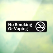 Niet roken Geen Vaping Storefront Decal (Vel 3)