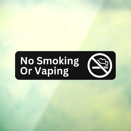 Niet roken Geen Vaping Storefront Decal (Vel 3)