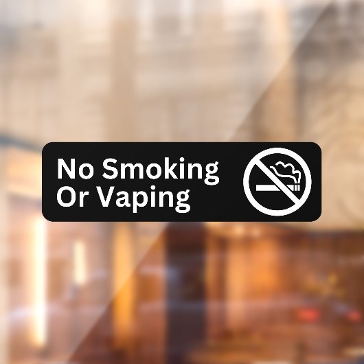 Niet roken Geen Vaping Storefront Decal (Vel 2)