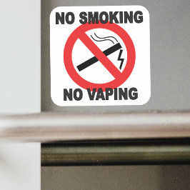 Niet roken Geen Vaping teken sticker