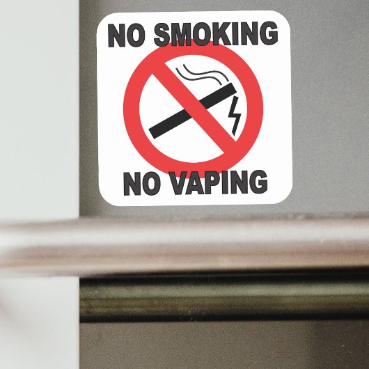Niet roken Geen Vaping teken sticker