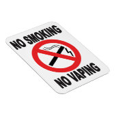 Niet roken Geen Vaping waarschuwingsteken Magneet (Rechterzijde)