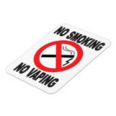 Niet roken Geen Vaping waarschuwingsteken Magneet (Linkerzijde)
