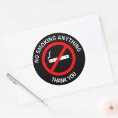 NIET ROKEN IETS RONDE STICKER (Envelop)