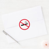 Niet roken is verboden om sigaretten te roken ronde sticker (Envelop)