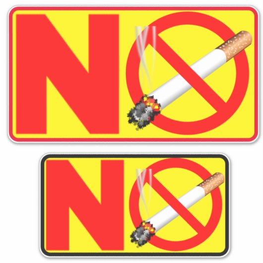 Niet roken Niet roken Niet roken Sticker (Voorkant)