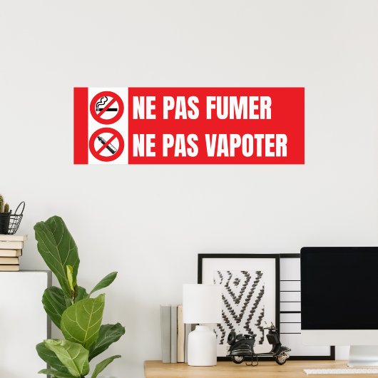 Niet roken, niet vapen poster (Thuiskantoor)
