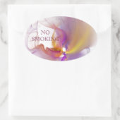 Niet roken ovale sticker (Tas)