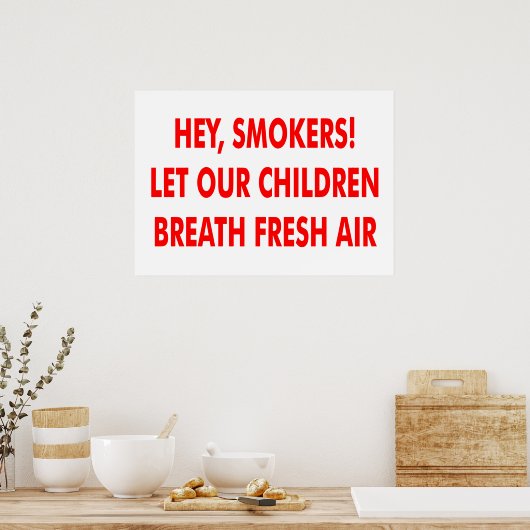 Niet roken poster (Keuken)