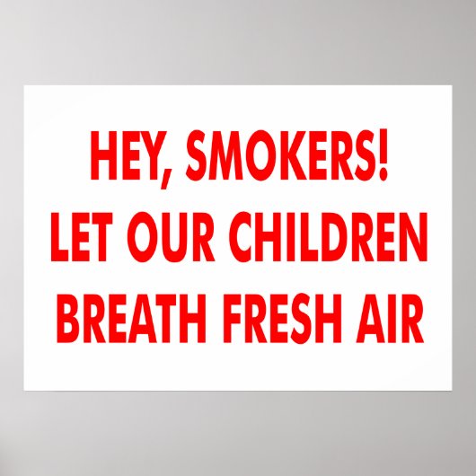 Niet roken poster (Voorkant)