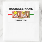 NIET ROKEN/ROKEN RECHTHOEKIGE STICKER (Tas)