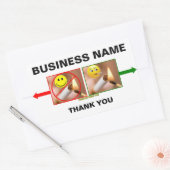 NIET ROKEN/ROKEN RECHTHOEKIGE STICKER (Envelop)