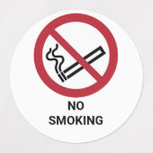 Niet roken, Set van 30 Verbod Labels (Design 1)