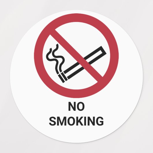 Niet roken, Set van 30 Verbod Labels (Design 1)
